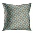 thumbnail image 1 of BOSDECO Plaid Houndstooth Pattern in Blue and Olive Green Mod 50S 60S 70S 80S PillowCase Pillow Cover 20x20 inch, 1 of 1