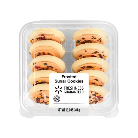 Freshness Guaranteed Harvest Orange Frosted Sugar Cookies, 13.5 oz, 10 Count