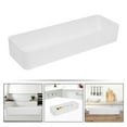 thumbnail image 3 of KALLORY White Plastic Drawer Organizer Set 2 Pieces for Kitchen Cutlery and Utensil Storage Holder, 3 of 8