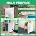 thumbnail image 4 of Slsy PVC Air Conditioner Fence, 1-Panel Pool Equipment Enclosure, 38" W x 60" H Privacy Screens Fence Panels, Wood Trash Can Fence Privacy Fence Panel for Outside, 4 of 7
