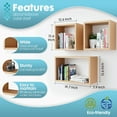 thumbnail image 3 of Kaboon Wall Mount Cube Shelf Set of 3,19.75x12.5x7.75, Model-Cube-Shelf, Light Walnut, 3 of 7