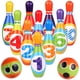 thumbnail image 1 of Juego de bolos para niños, con 10 bolos y 2 bolas, juego educativo de desarrollo temprano para interiores y exteriores, para niños pequeños y bebés, niños y niñas de 3, 4, 5 a 12 años Ormromra WRQX-514, 1 of 7