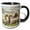 Black/White, variant on 3drose, Warm and Fuzzy Canada Geese Goslings Crowd Together., 15oz Mug