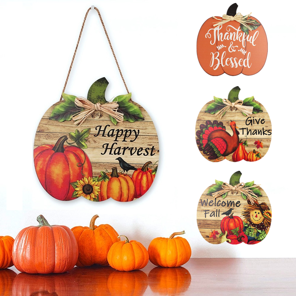 Fall/Thanksgiving Pumpkin Burlap SIGN*Primitive Home/Farmhouse Harvest Decor*NEW 