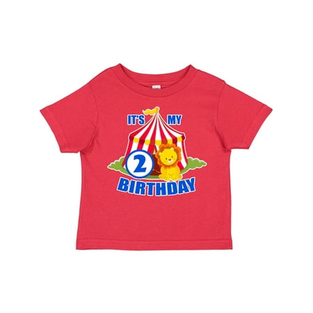 

Inktastic Its My Birthday Circus Tent with Lion 2 Years Old Gift Toddler Boy or Toddler Girl T-Shirt