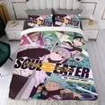 thumbnail image 4 of Soul Eater Conjunto de sábanas temático, trío de piezas, cómodo y amigable con la piel, diseño único, regalo de decoración para el hogar para familiares, amigos y fans,140cm *210cm, 4 of 6