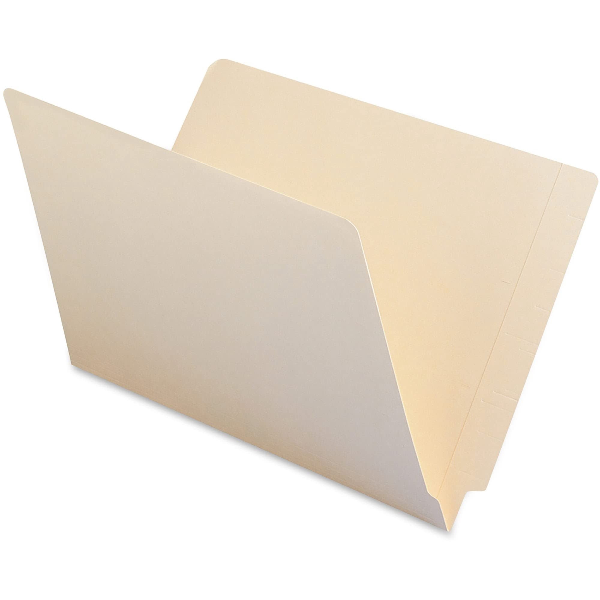 Smead® Manila Reinforced End-Tab Folders, Straight Cut, Legal Size, Pack Of 100