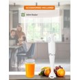 thumbnail image 2 of COMMERCIAL CHEF Immersion Blender, Hand Blender with Stainless Steel Blades, Immersion Blender with Quiet Motor, Electric Mini Blender for Delicious Food, 2 of 7