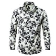 thumbnail image 2 of Camisas de Manga Larga Casual Rayas Solapa Botón Abajo Suelto Ajuste Superior Resistente a las Arrugas, 2 of 4