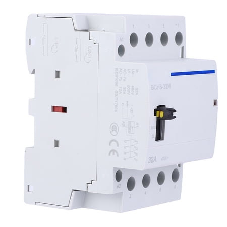 Heschen Haushalts-Schütz CT1-32M/20 – 32A, 2NO, 220V AC, DIN-Schiene, Mit Manuellem Schalter