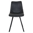 thumbnail image 6 of LeisureMod 7-Piece Dining Set with Rectangular 63” Wide MDF Dining Table and 6 Upholstered Leather Side Chair with Powder-Coated Iron Legs for Modern Home Kitchen Ravenna Collection in Charcoal Black, 6 of 17