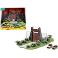 thumbnail image 5 of Jurassic Park Theme Park Entrance Diorama with Jeep Wrangler and Ford Explorer 30th Anniversary "Jurassic Park" (1993) Movie "Nano Hollywood Rides" Series Models by Jada, 5 of 5
