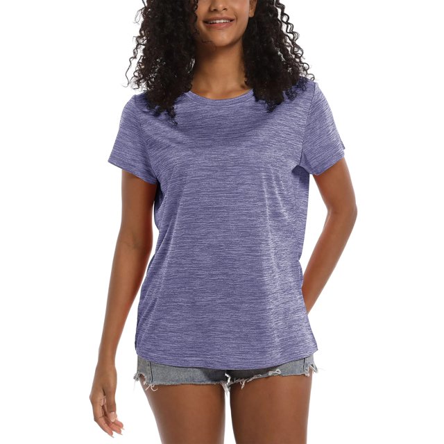 Haut d'Été pour Femmes à Séchage Rapide, Manches Courtes, Col Rond, Décontracté, Sport, Surdimensionné, à la Mode, zh99876542 S