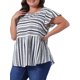thumbnail image 4 of Blusa de talla grande para mujeres Agnes Orinda, con estampado floral bohemio, cuello redondo y mangas con volantes, 3X blanca, 4 of 6