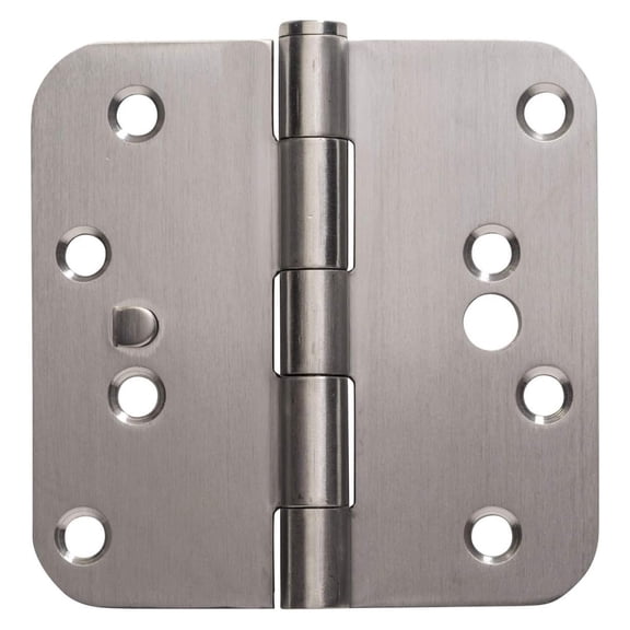 Security Door Hinges - Stainless Steel - 4 Inch with 5/8 Inch - Security Tab - 2 Pack