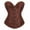 Coffee, variant on Corset Belt for Women Renaissance Waist Cincher Floral Print Boned Bodyshaper Eyelet Lace up Corset Tops Strapless Chest Supporting Bustier Top