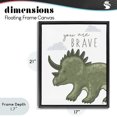 thumbnail image 4 of Stupell Industries Contemporary You Are Brave Dinosaur Black Floating Frame Canvas Art, 17 x 21, by Elizabeth Tyndall, 4 of 8