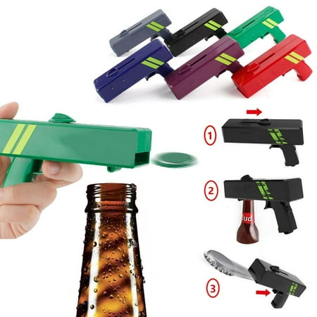 

Bottle Opener 2 Pack Bottle Opener Beer Cap Gun Shooter Portable Beverage Drinking Launcher Kitchen Accessories-C