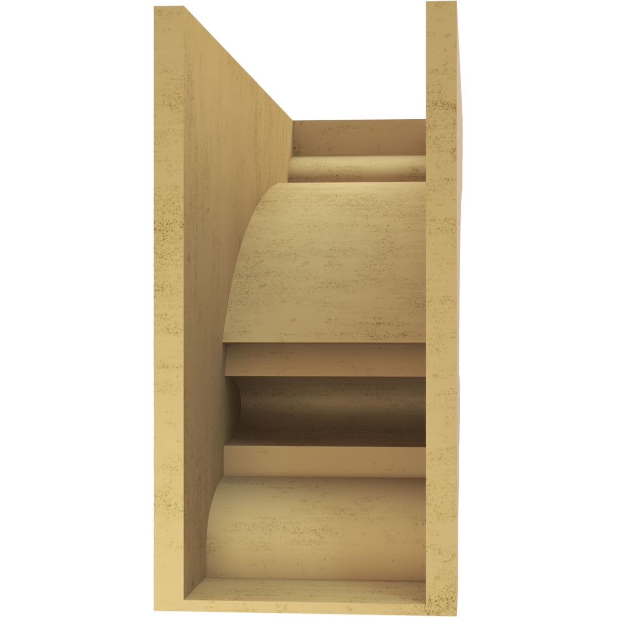 10"W x 30"D x 20"H Classic Diane Rough Cedar Woodgrain TimberThane Corbel, Primed Tan