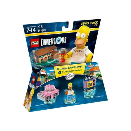 LEGO Dimensions The Simpsons Homer Level Pack 98 Piece Building Set 71202