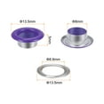 thumbnail image 2 of 100 Set Round Grommets 8mm Dia Metal Eyelets with Washers for Scrapbooking Shoes Clothes Leather Canvas, Purple, 2 of 6