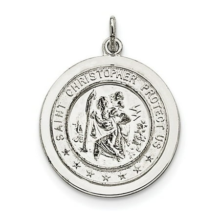 Sterling Silver Engravable Saint Christopher Medal