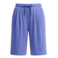 thumbnail image 7 of SwiftWear Women's Knee-Length Bermuda Shorts Yoga Walking Cotton Blend Shorts with Pockets Comfortable Stretch Casual Exercise Shorts​, 7 of 7