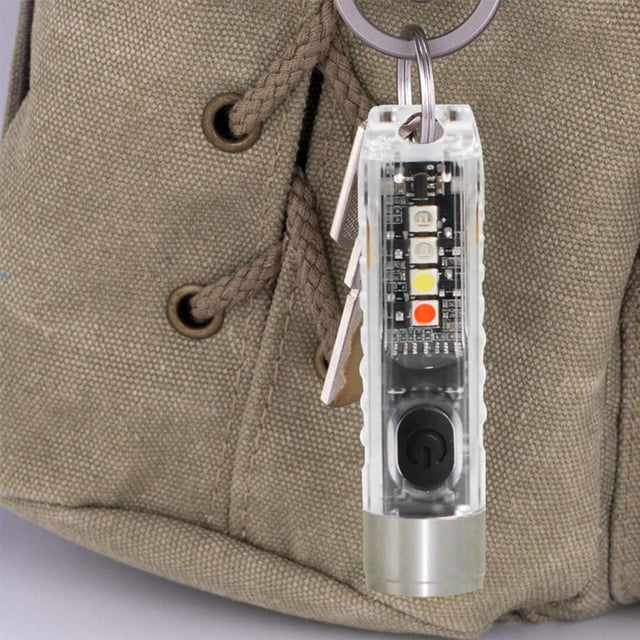Camping Llavero LED Linterna Mini Pocket Torch para EDC Emergencia (Fluorescente)