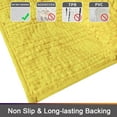 thumbnail image 4 of Civkor Non Slip Bathroom Rugs Chenille, Yellow Bath Mat 31"x20" and 24"x16", Quick Dry Machine Wash, 4 of 5