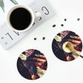 thumbnail image 4 of Fuzoiu Watercolor Bald Eagle Print Leather Coasters Set,Drink Coasters Set of 4,for Tabletop Protection, Durable PVC Coasters,Home Décor and Housewarming Gift-Round Shape, 4 of 6