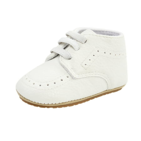 Puntoco Infant Baby Boys Girls Classic PU Leather Wedding Loafers Brogue Toddler Oxford Dress Shoes First Steps Walking Flat Lazy Crib Shoe Kids Shoes Clearance