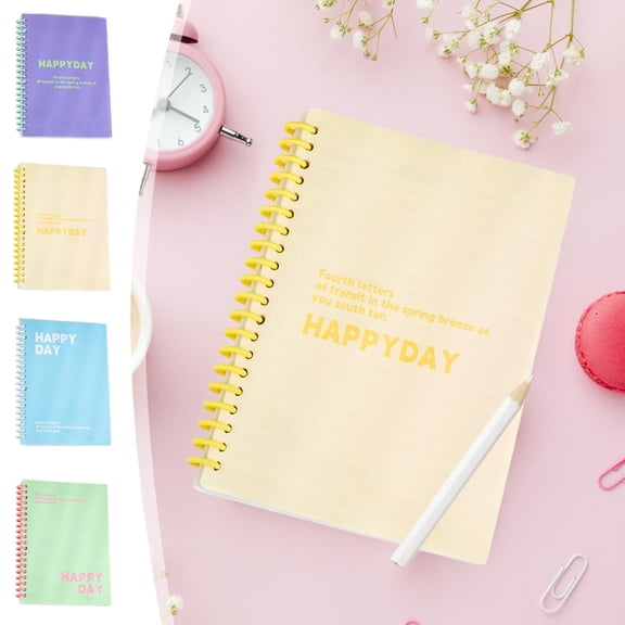 Notebook A5 Loose Leaf Coil Binder Refillable Journal Polypropylene Cover 60 Sheet Thick Paper Lined 8 Inch for College Office by Xuniizn