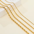 thumbnail image 4 of Davurpey Gold Chain Necklace Series - 18K Gold Plated Stainless Steel Twist Chain Fashion Personality Titanium Steel Necklace Clavicle Chain Suitable for Men and Women, Different Sizes, 4 of 18