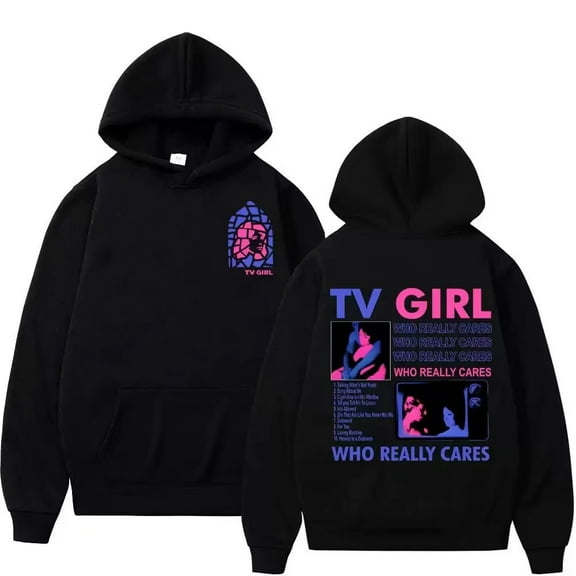 FGRSGHACVN Who Reallys Cares Hoodie Tv Girl New Album Who Reallys Cares Merch Unisex Graphic Pullover Hooded Long Sleeve Sweatshirt