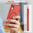 thumbnail image 7 of Magnetic for iPhone XR Phone Case(Compatible with MagSafe)(Military Grade Drop Protection) Slim Translucent Matte Shockproof with Anti-Fingerprint Phone Case,Red, 7 of 7