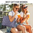 thumbnail image 5 of Large Capacity Tote Bag,Leopard Pattern Purple Handbag Fashion Luxury Tote Bag,15.7"x13"x 5.1" Inches,Laptop Compatible, 5 of 6
