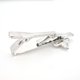thumbnail image 4 of Pinza para corbata con flores para hombre (plata) - Regalo de boda de negocios de acero inoxidable de tamaño regular, 4 of 5