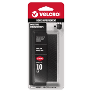 VELCRO Brand Industrial Strength Heavy Duty Fasteners, Holds 10 lbs, Stick-On Adhesive, Indoor or Outdoor Use, 90209, 4 Sets of 4"x2" Black Strips