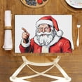 thumbnail image 3 of Christmas Placemat for Dining Table Home Coffee Table Deco Santa Claus Fade-Resistant Entrance Mats 6PCS 17.7x13 Inches Non-Slip Heat-Resistant Durable Entryway Doormats, 3 of 5