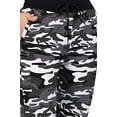 thumbnail image 2 of TD Collections Women Drawstrings camo pritn Jogger Sweatpants- Black High Waisted Pockets Pants (Black/White, Medium), 2 of 5