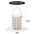 thumbnail image 2 of Perle Synthétique Métal Sac Seau Cristal Robe de Soirée Portefeuille et Sac à Main Formelle Sac à Main de Mariage, 2 of 7