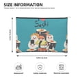 thumbnail image 4 of Rocae I Love Sushi for Cosmetic Bags for Women Paper Reusable Cosmetic Bag Travel Toiletry Organizer Capacity Multipurpose Zipper Pouch, 4 of 8