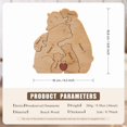 thumbnail image 2 of Adorno de oso de madera personalizado: escultura de oso personalizada con 2 a 8 nombres de familia, regalo de decoración del hogar para mamá, abuela, papá (6 nombres), 2 of 7