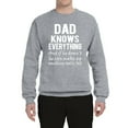 thumbnail image 2 of Wild Bobby,Dad Knows Everything Know It All Funny Men, Father's Day, Tees, Father's Day, Unisex Crewneck Graphic Sweatshirt, Heather Grey, Small, 2 of 3