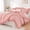 Blush, variant on Linen Grey Ruffle Comforter Set Cal King 3 Pieces Soft Polyester Bedding with 1 Ruffled Comforter & 2 Pillowcases Farmhouse Rustic Chic