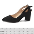 thumbnail image 2 of Zapatos de tacón cerrados con punta en punta, antideslizantes, clásicos, tacones gruesos, para fiestas y vacaciones, 2 of 6