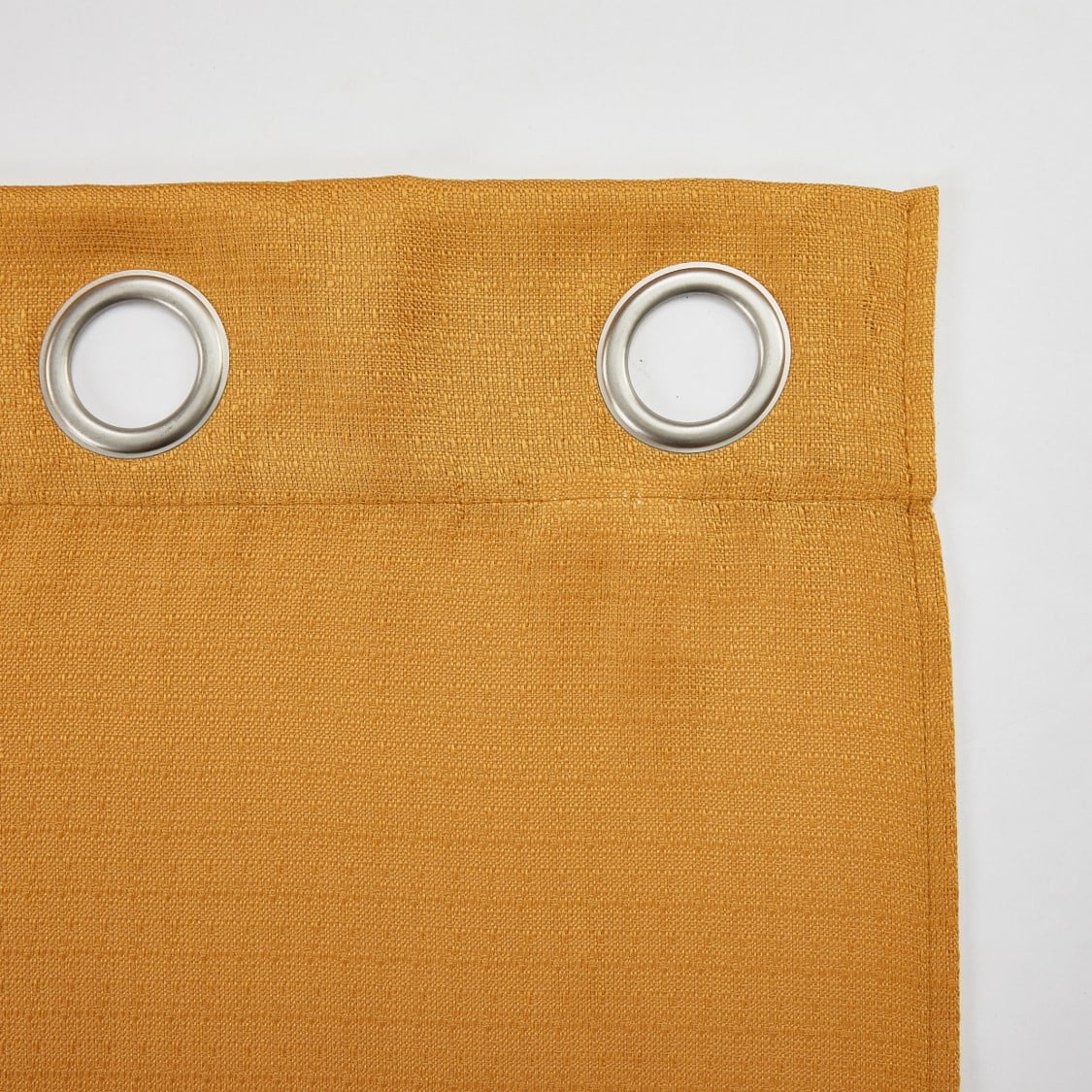 Mainstays Kingswood Solid and Printed Sheer Grommet Curtain Panel Set, 4 Piece, Brown Butter, 27.5" W x 84" L