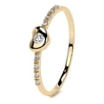 thumbnail image 2 of Anillo Con Diamantes De Oro De 14k De Corazón Para Mujer, 2 of 5