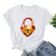 thumbnail image 2 of Jsaierl Valentine's Day Shirts Womens Plus Size Love Heart Graphic Tees Trendy Short Sleeve Blouse Crewneck Dressy Casual T-shirt Tops Womens Spring Fashion, 2 of 4