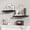 Black-24" - 2 Pack, variant on Floating Shelves 24 Inch Long 9.3 Deep Classic Crown Molding For Wall Rustic Wooden Decor Bathroom Kitchen Office (black 2pack)